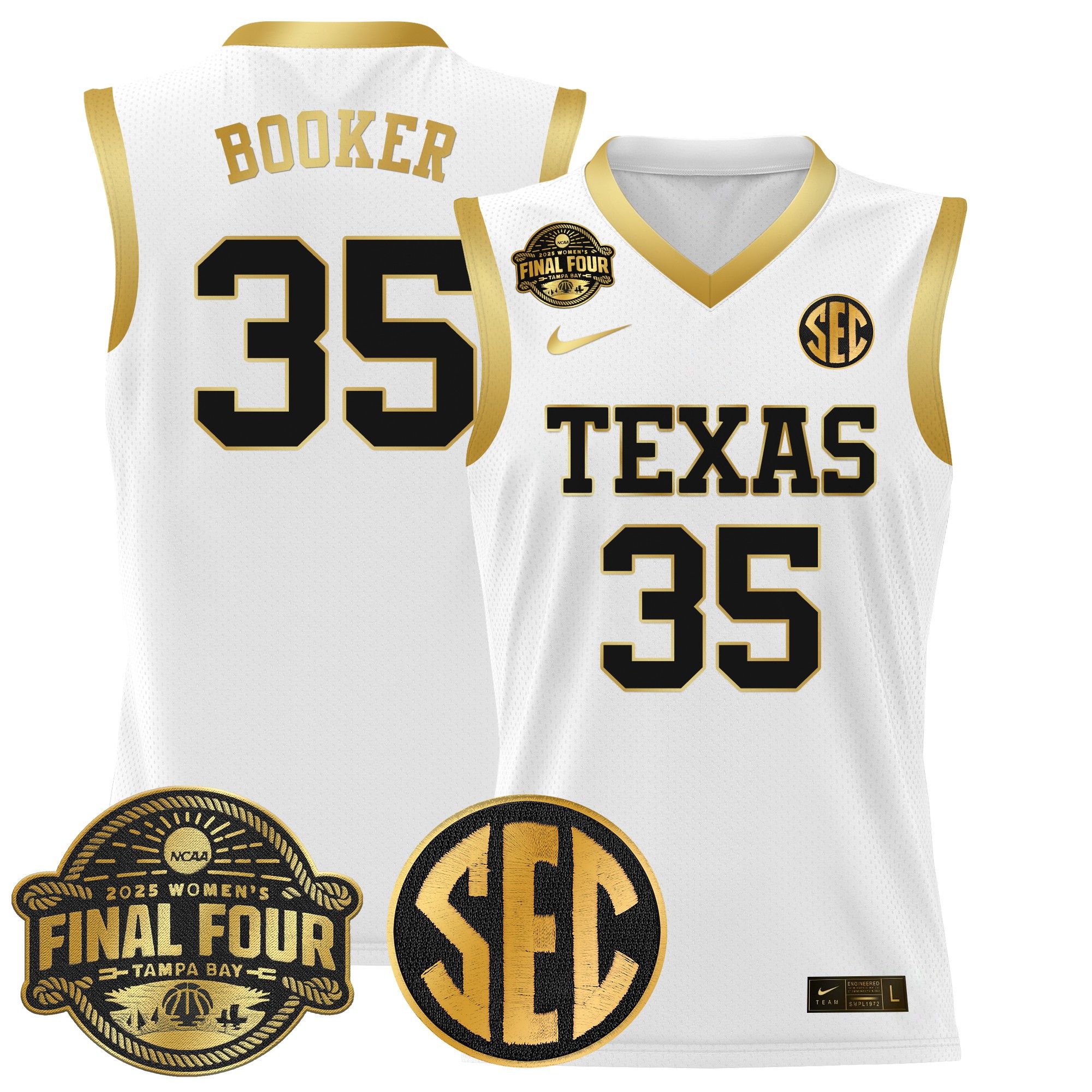 Men Texas Longhorns 35 Booker White Nike 2025 Final Four Patch Lightweight Basketball NCAA Jerseys